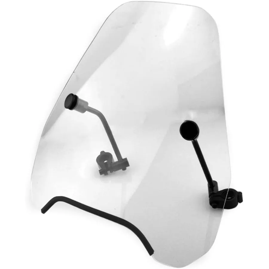 

15 Boldness Clear Motorcycle Windscreen Windshield for Harley Honda Kawasaki Suzuki Triumph Yamaha - Fits 7/8 or 1 Handlebars