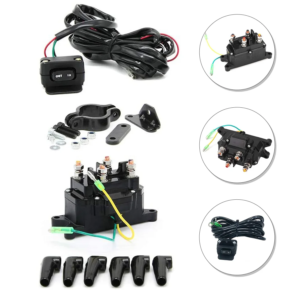 1 Set Auto Winch Relay Polarity Contactor Relay Winch Reversing Solenoid Winch Solenoid Vehicle Winch Relay