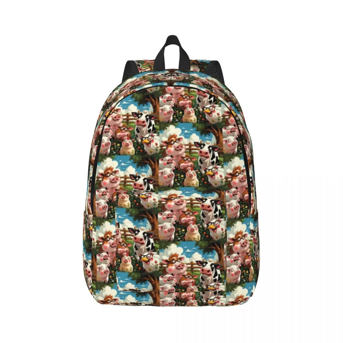 

Durable Canvas Day Backpack Farm Animals Humor Functional and Fashionable Backpack for Teens, Adults, and Students