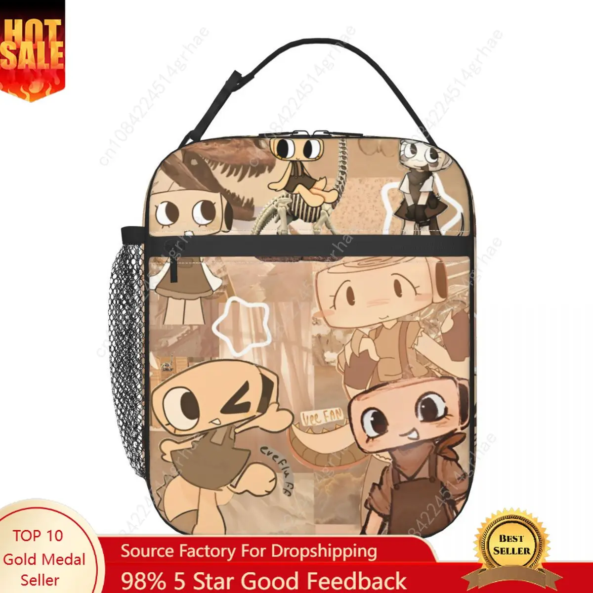 

Dandys World Accessories Insulated Lunch Bag For Outdoor Storage Food Boxes Leakproof Cooler Thermal Lunch Boxes
