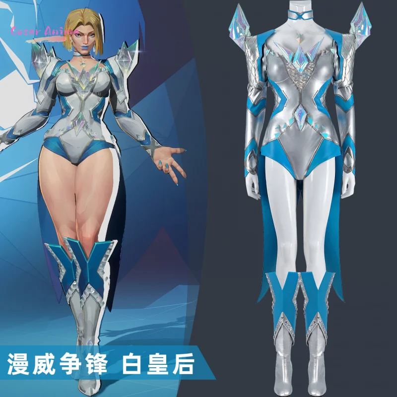 Disfraz de Reina blanca para mujer, uniforme de Emma Frost Rivals, fiesta de Carnaval y Halloween, ropa de juego de rol de Navidad