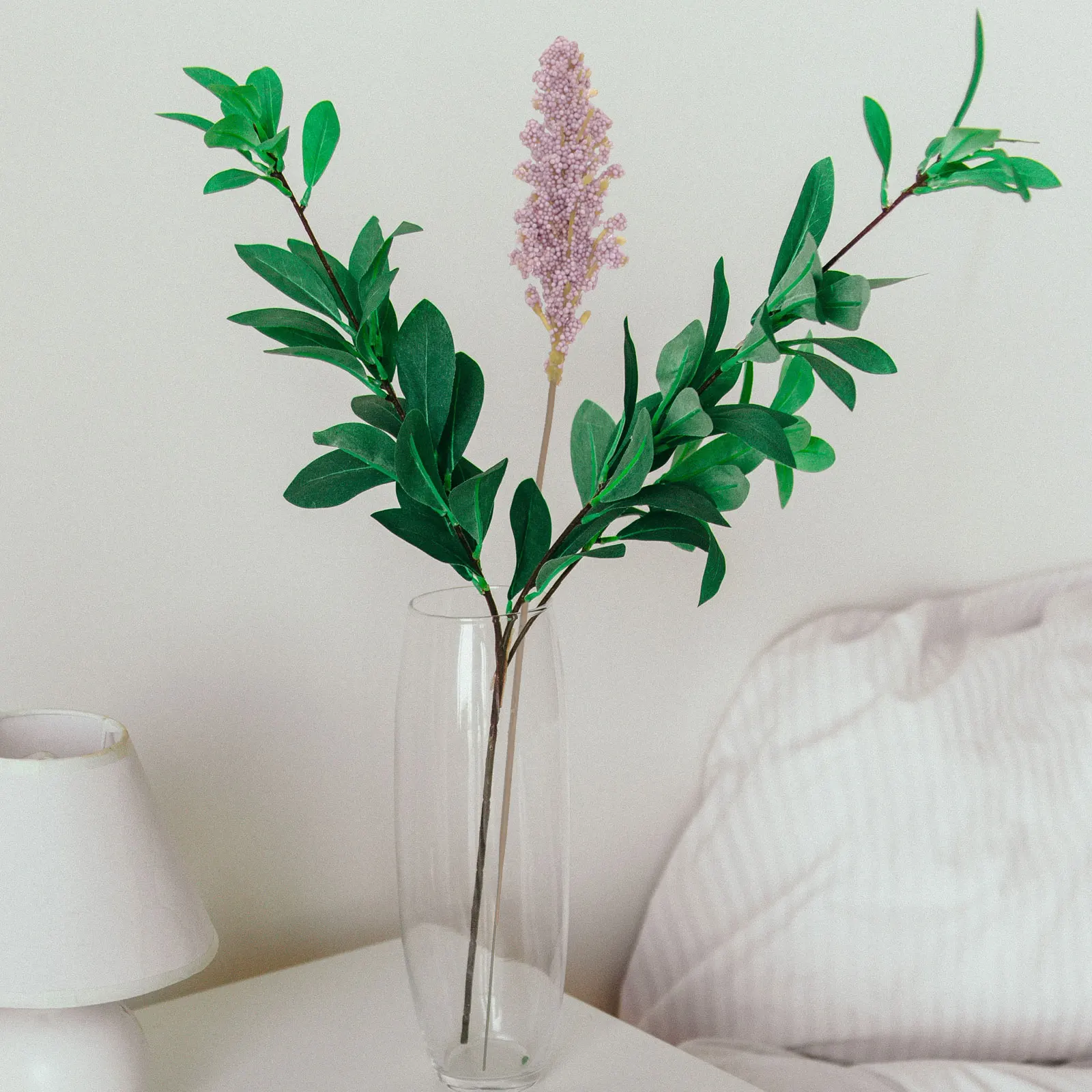 

Light Purple Artificial Flowers Bunch Simulation Flower for Home Garden Party Wedding Decoration Faux Plants Single Plastic