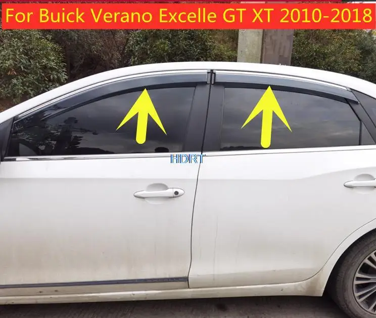 

Side Window Visor For Buick Verano Excelle GT XT 2010-2018 Smoke Window Rain Guards Sun Rain Deflector Car Styling Accessories