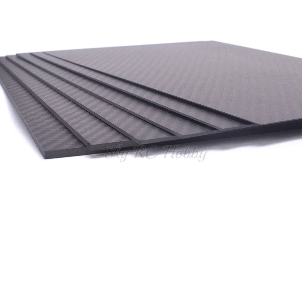 200mm X 300mm 0.5mm 1mm 1.5mm 2mm 3mm 4mm 5mm Carbon Plate Panel Sheets High Composite Hardness Material Carbon Fiber Board