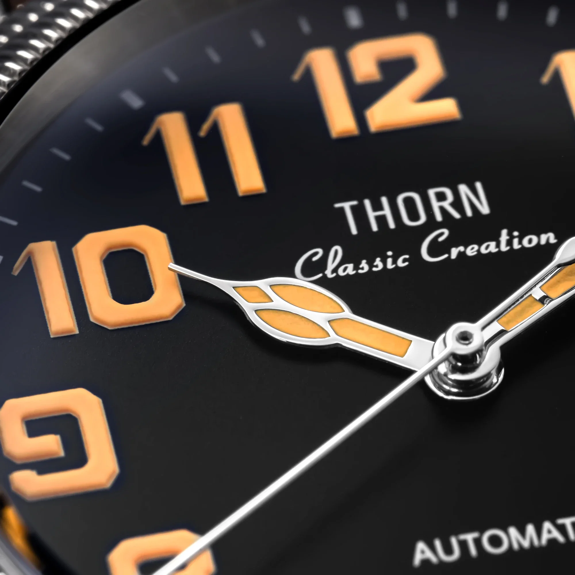 【T014】ساعة ثورن بقطر 41 ملم ساعة طيار عتيقة PT5000 ساعة حركة ميكانيكية أوتوماتيكية هدية للرجال زجاج الياقوت