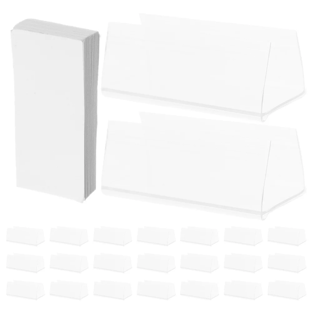 

30Pcs Label Holders Shelf Clips Clear Reusable PVC Flexible for Wire Rack Storage Bins Retail Warehouse Office