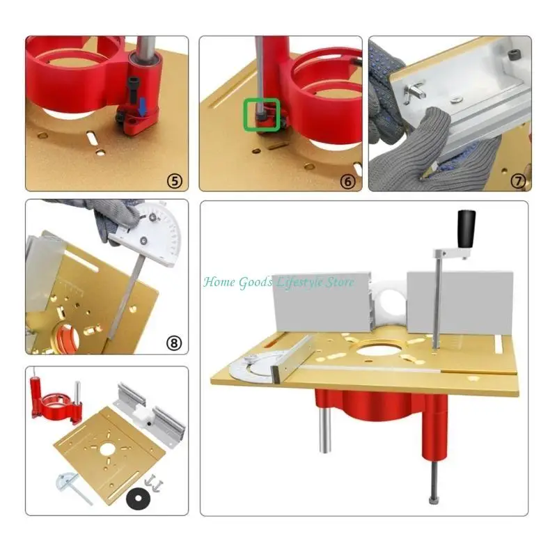 

E74E Quality Router Lift System for 2.51-2.56inch Diameter Motor Accurate Woodworking