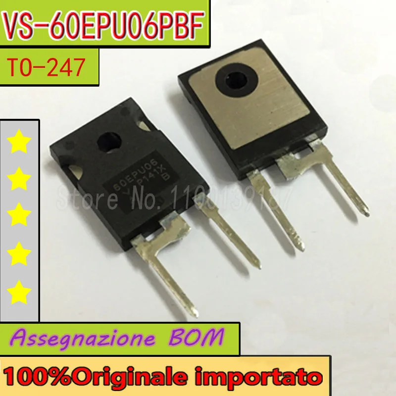 

10pcs/lot 60EPU06 60EPU06PBF VS-60EPU06PBF TO-247 fast recovery diode 60A 600V