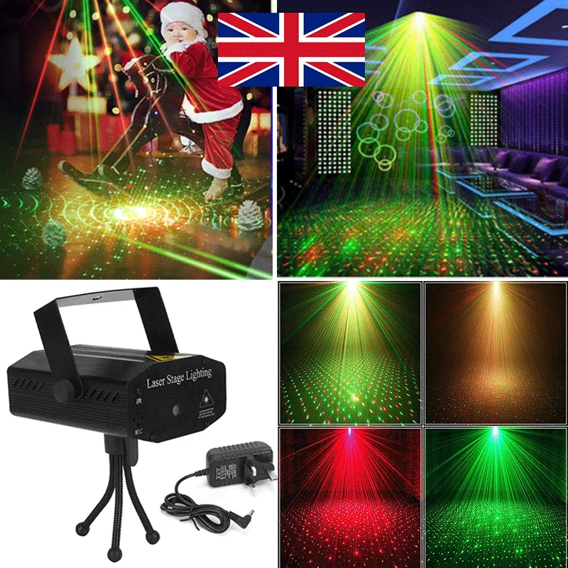 LED RGB Laser Stage Light Star Pattern DJ Disco Party KTV Projector Lighting