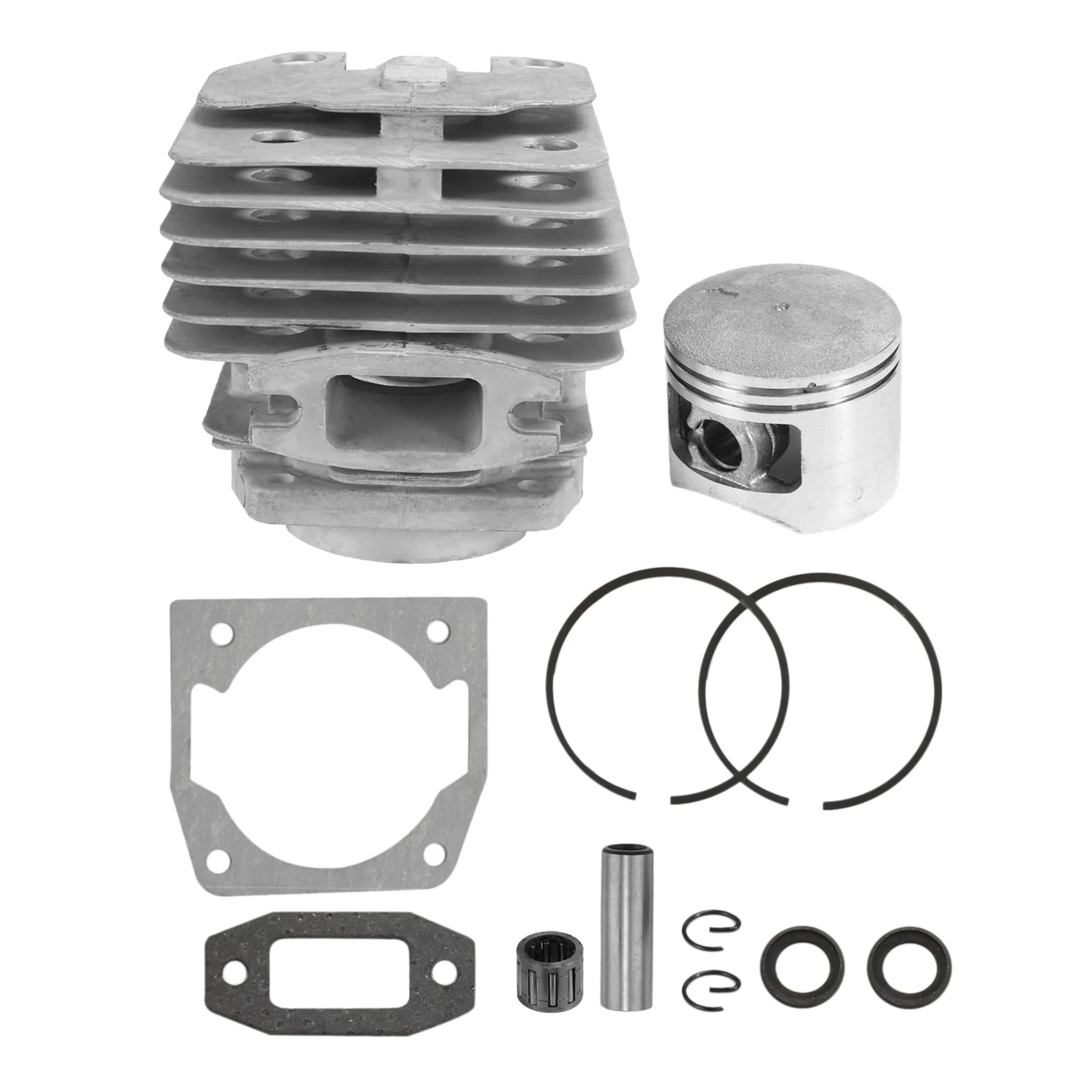 Conjunto de cilindros e pistão para motosserra, 45mm de diâmetro, peças sobressalentes para motosserra a gasolina e óleo, Fit 52, 52Cc, 1 conjunto