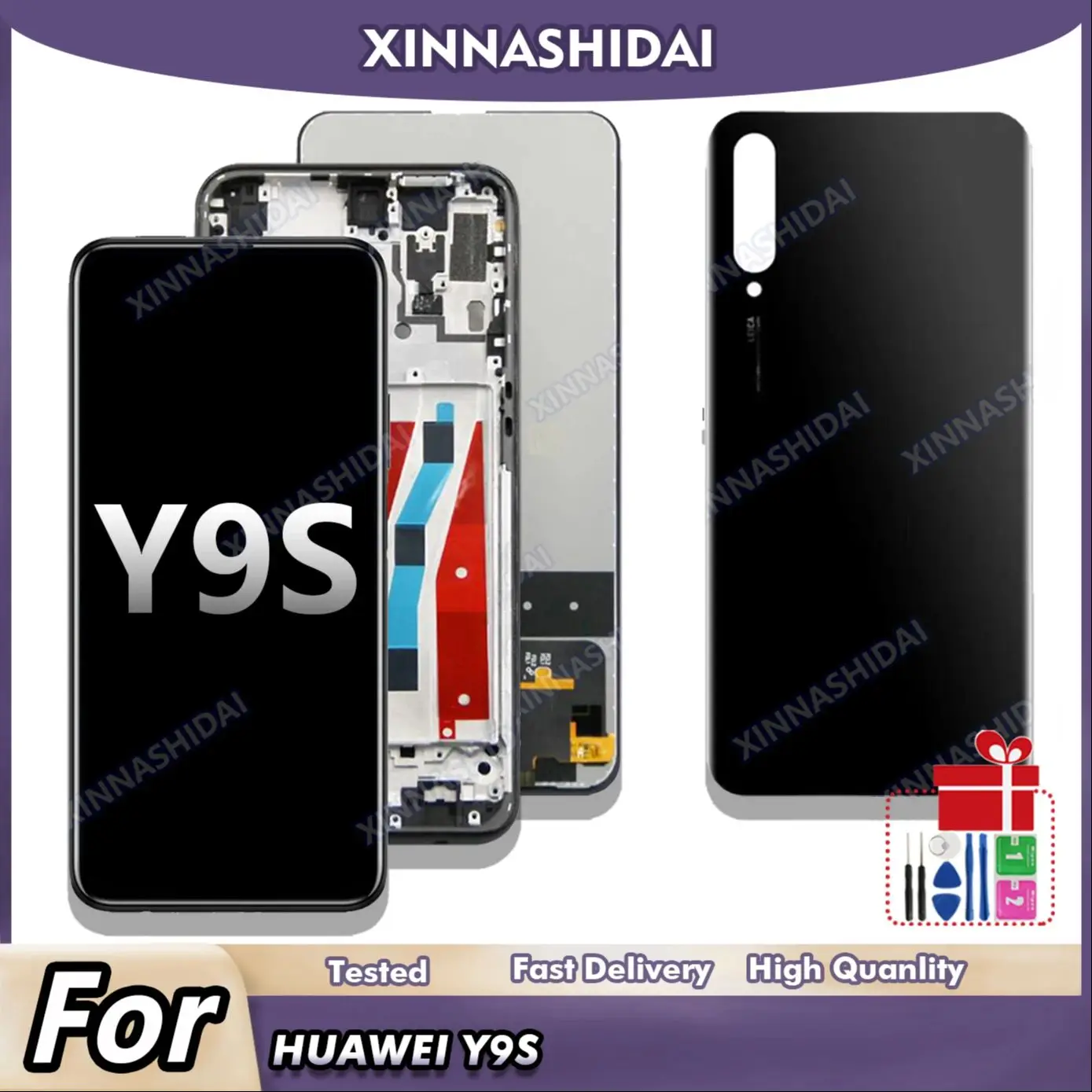 6.59\'\' LCD Display Replacement With Frame For Huawei Y9S LCD Display Touch Screen Digitizer Assembly For Huawei Y9S Screen