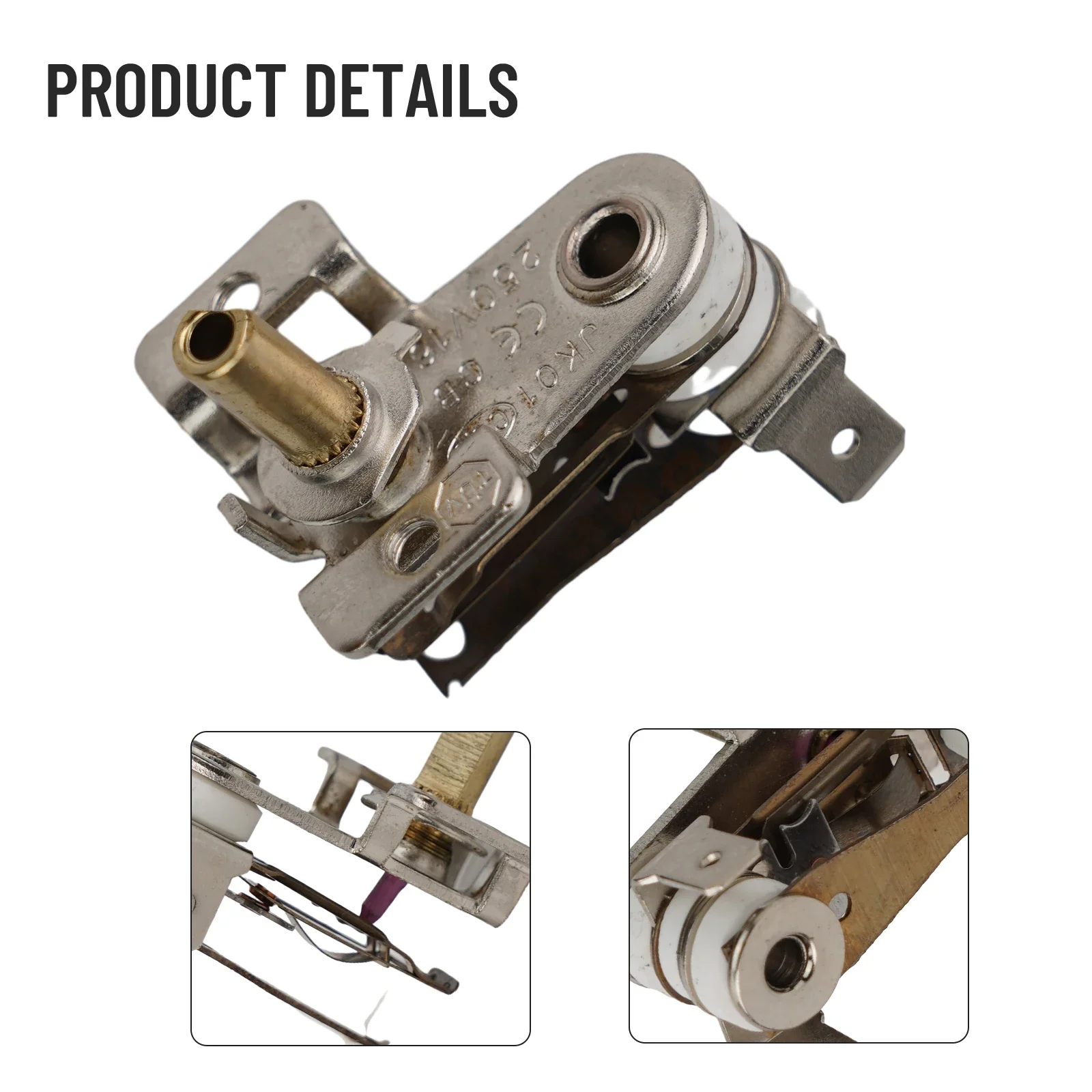 Interruptor de controlador de temperatura, termostato de horno eléctrico de Metal, ángulo de rotación de 180 grados, interruptores de Control de calefacción eléctrica, 10A, 16A