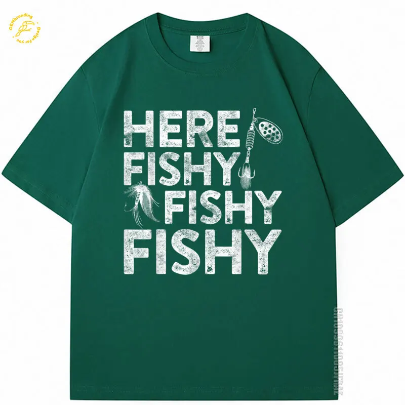 

Okana Chan Here Cotton Tshirt Man Funny Fisherman Oversized T-Shirt Белая Футболка Мужские Футболки T シャツ 2025 Hot Tee