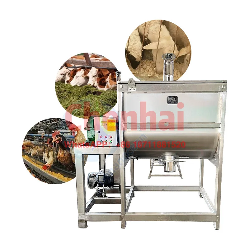 

Industry Concrete 1ton 5 Ton Horizontal Double Ribbon Poultry Feed Mix Mixer Machine for Animal Feed