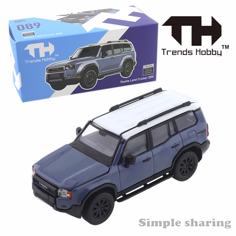 

TH-Trends Hobby 1/64 089 Land Cruiser 250 - Синяя коллекционная модель автомобиля из литого металла, игрушка, подарок, украшение