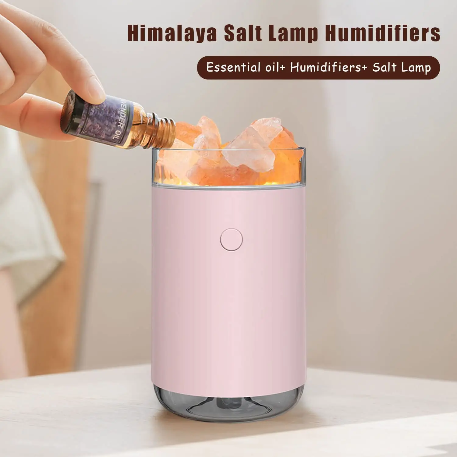 Himalayan Salt Lamp Humidifier,Cool Mist Humidifier for Bedroom,Mini Air Humidifiers for Home Office, Ideal Gifts & Room Decor