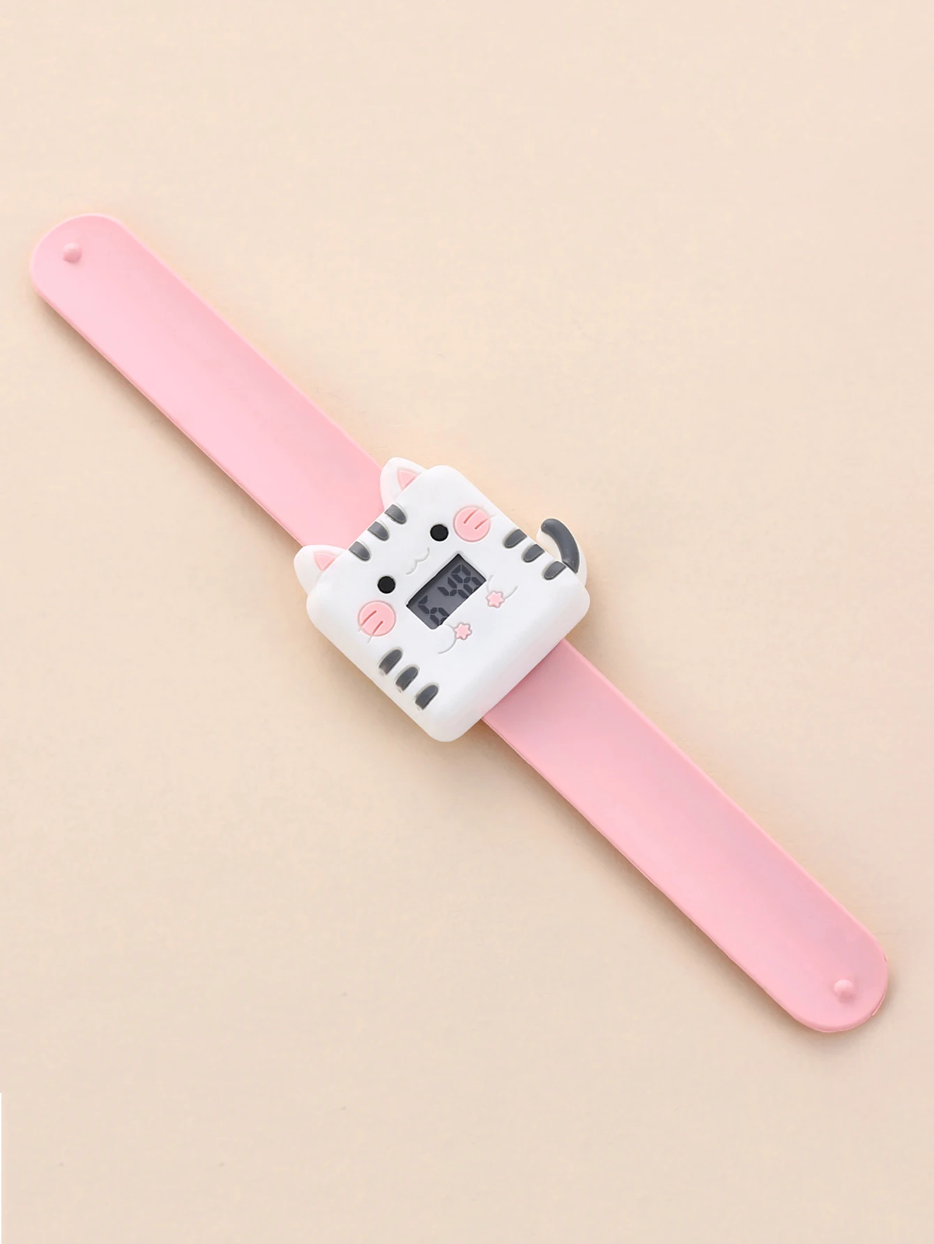 ساعة رقمية على شكل قطة كرتونية مربعة لطيفة مع مادة سيليكون، مناسبة للارتداء اليومي، هدية في المهرجانات، عيد الشكر