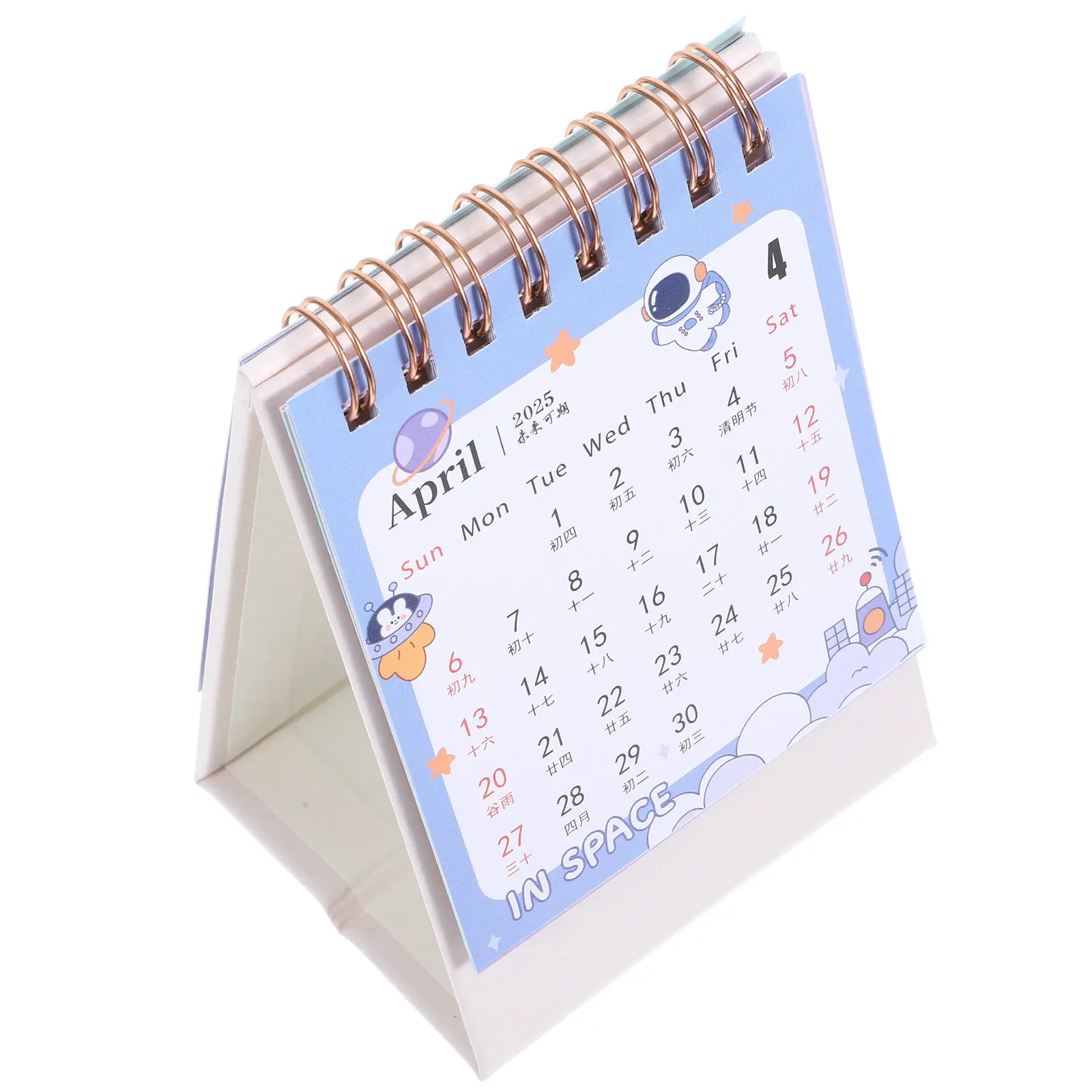 

Calendar Desk Ornaments Calendars Decor Acrylic with Bunny Pattern Dark Purple Accessories