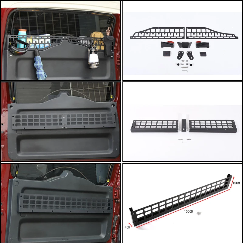 

Для Toyota FJ Cruiser 2007-2021 автомобильный забор для хранения заднего двери, окна, полка для хранения багажника, органайзер, подвесной кронштейн