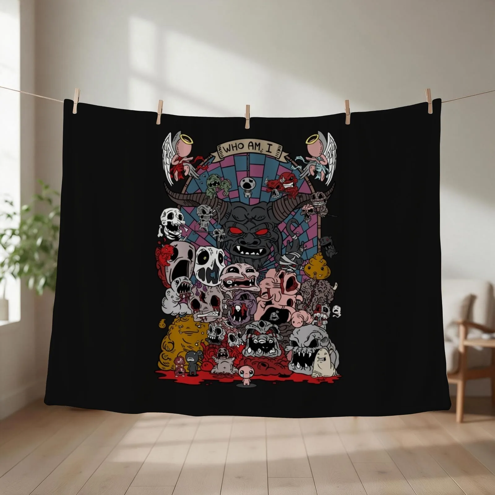 the binding of isaac Throw Blanket Travel Comforter Personalized Gift Luxury Throw Blankets