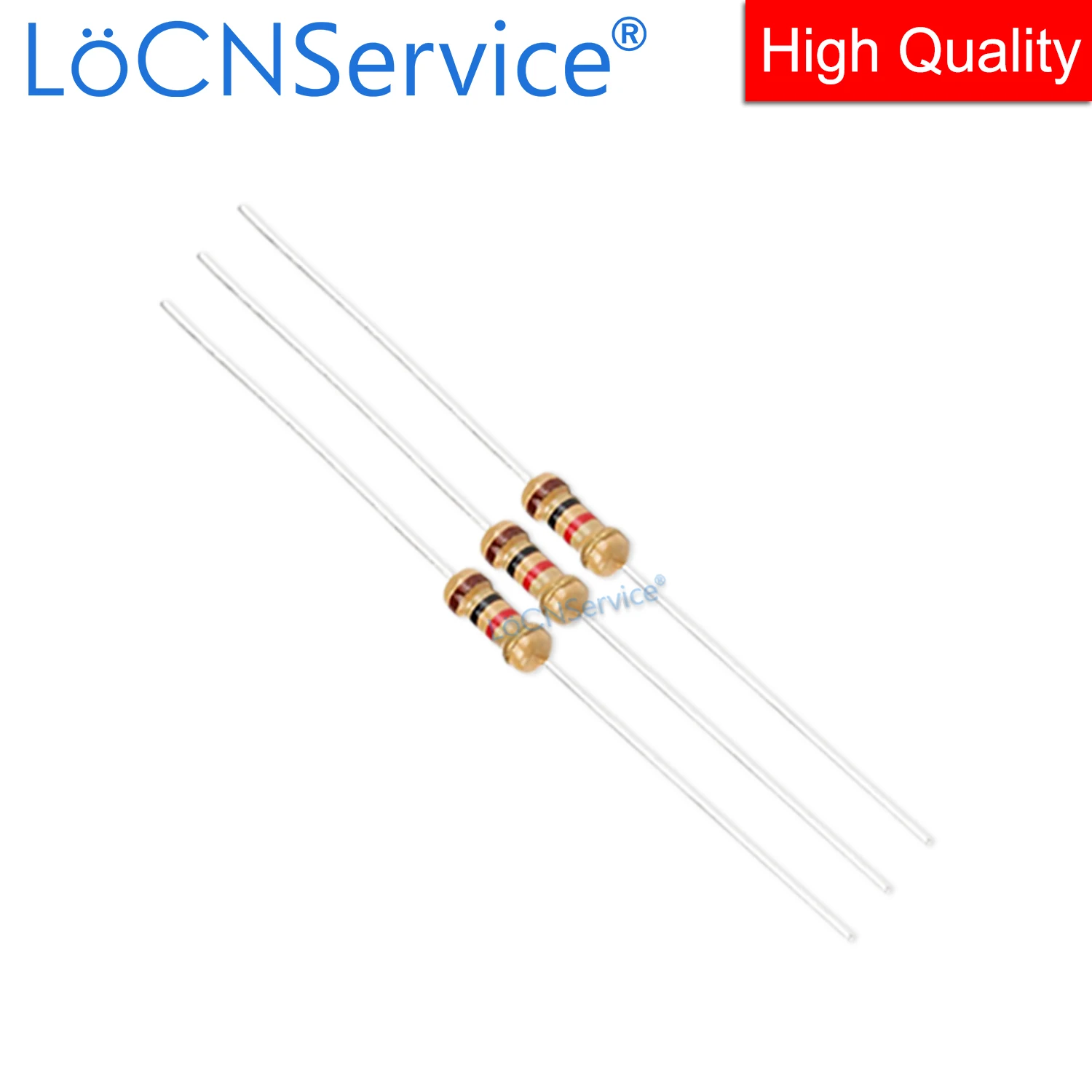 LoCNService 1000 ชิ้น/ล็อต 5% 1/4W 39K 43K 47K 51K 56K 62K 68K 75K 82K 91K ตัวต้านทานฟิล์มคาร์บอน DIP OHM