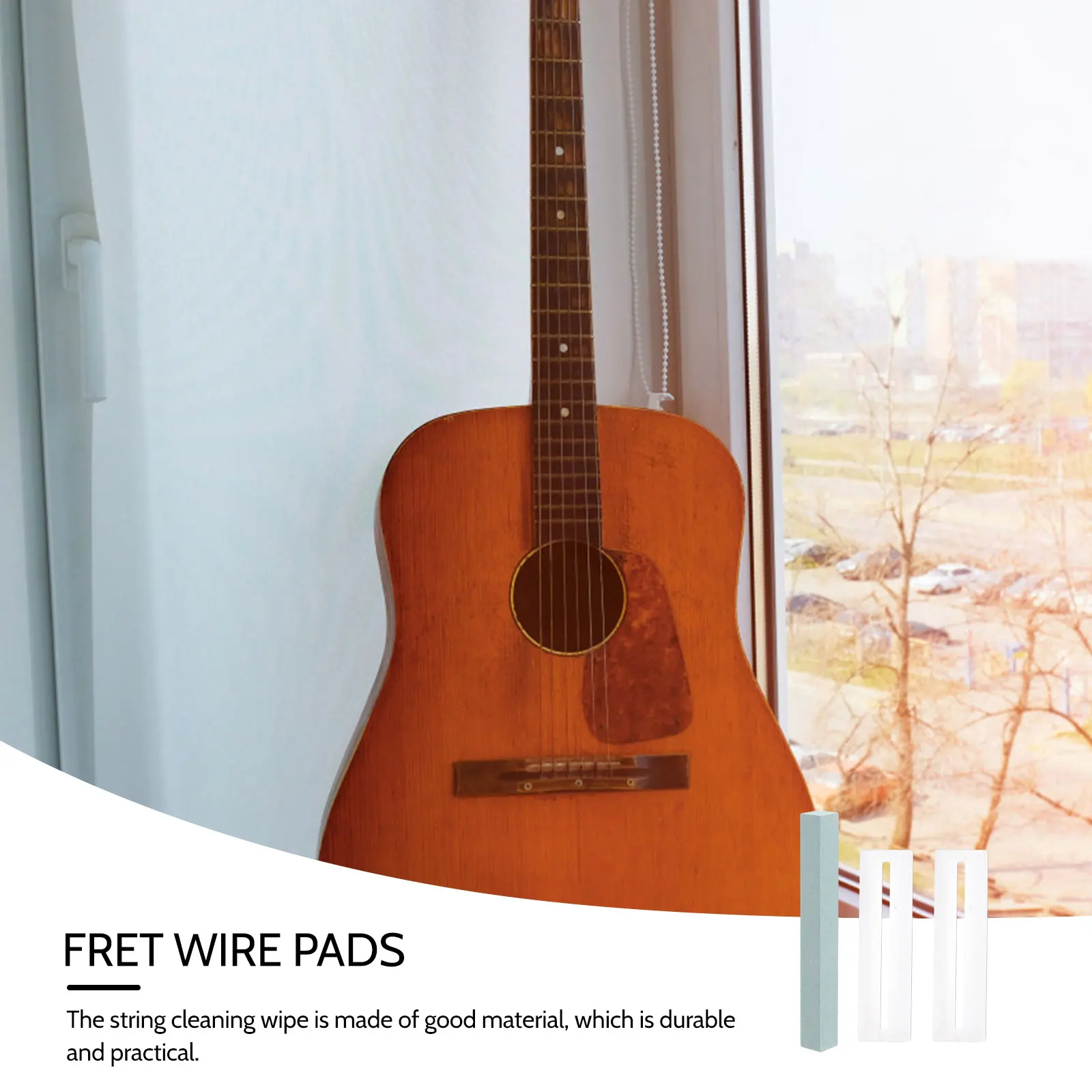 

3pcs Guitar String Maintenance Stone Durable Cleaning Tool Rust Remover Polishing Fingerboard Protectors Grinding Deoxidation