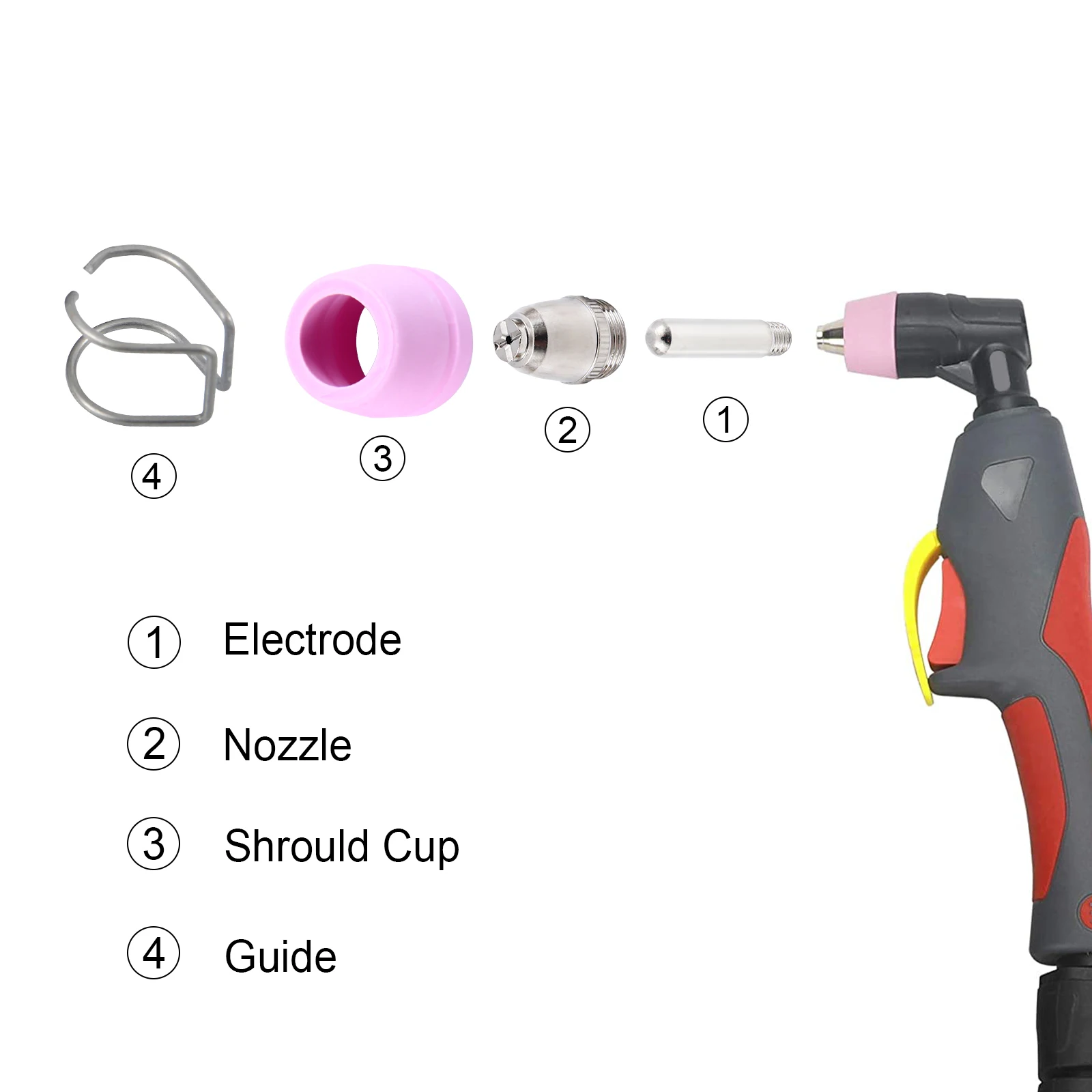 Imagem -05 - Cortador de Plasma e Tocha de Corte Bicos de Ponta Kit de Consumíveis Ag60 Sg55 Ag60 Wsd-60