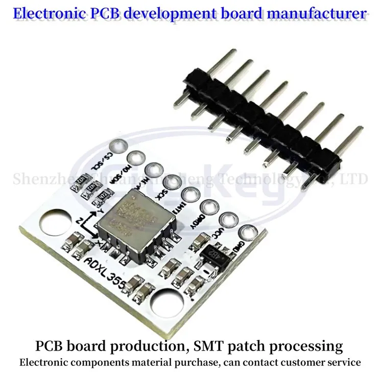 

ADXL355 triaxial accelerometer sensor module is an industrial-grade, low-power integrated temperature sensor with digital output