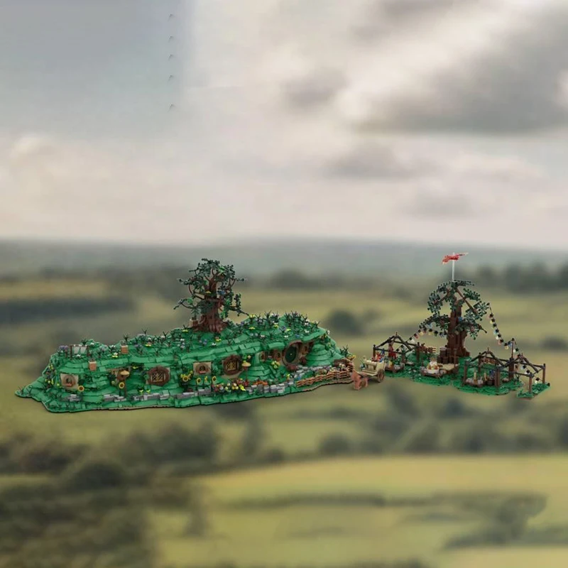 

5870 шт. MOC Lordes of the Ringses The Shire Expansion Премиум Фэнтези Архитектура DIY Модель Строительные блоки Игрушки на день рождения Подарок