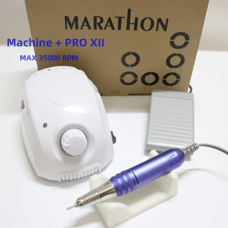 

Электрическая дрель для ногтей 2021marathon 3 PRO XII с ручкой, 35K/40K, мощная шлифовальная машинка с микромотором 210, инструменты для дизайна ногтей