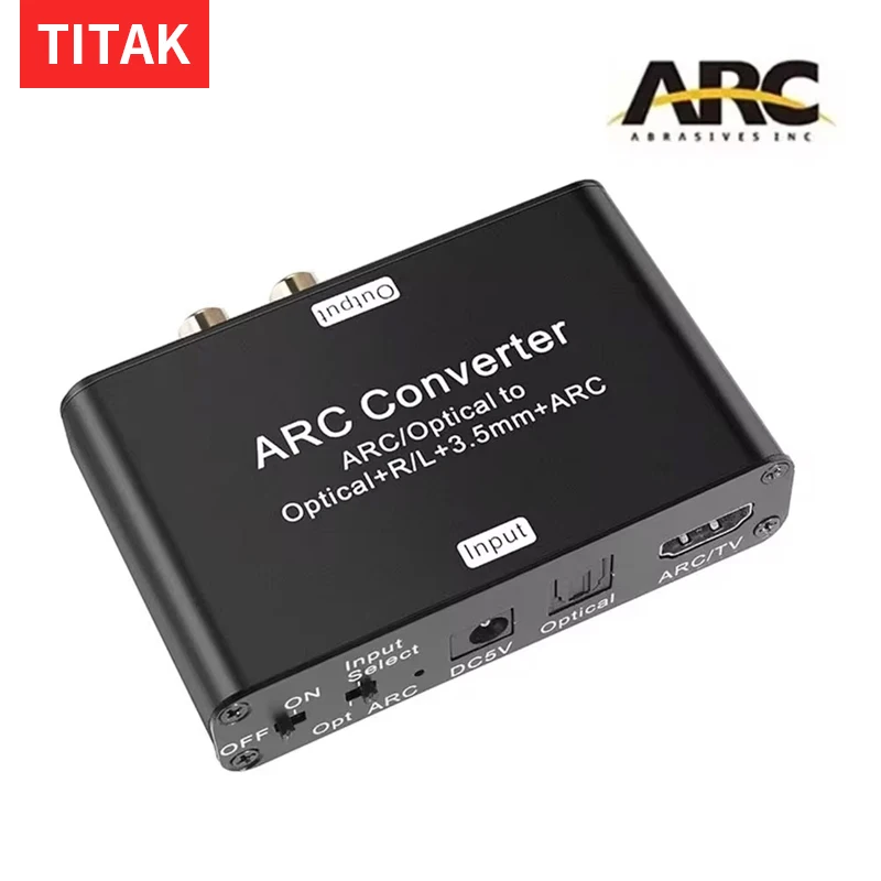 

192Khz HD ARC Audio Return Extractor HD ARC SPDIF Optical to Optical 3.5mm L/R Stero Audio out Digital to Analog Converter