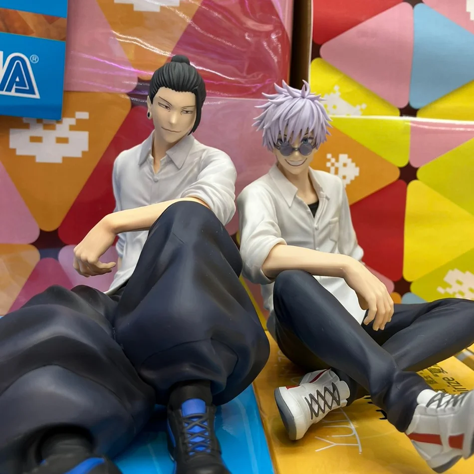 15 سنتيمتر/5.91in أنيمي Jujutsu Kaisen الشكل Satoru Gojo عمل أرقام البلاستيكية تمثال سطح المكتب Geto Suguru جمع نموذج اللعب الهدايا