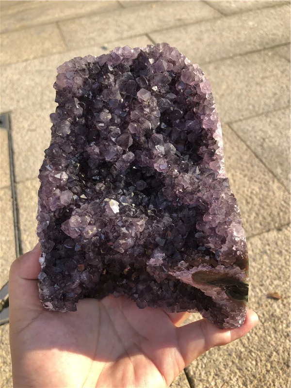 2.38kg Natural Purple Amethyst Cluster Shape Amethyst Geode Home Decoration