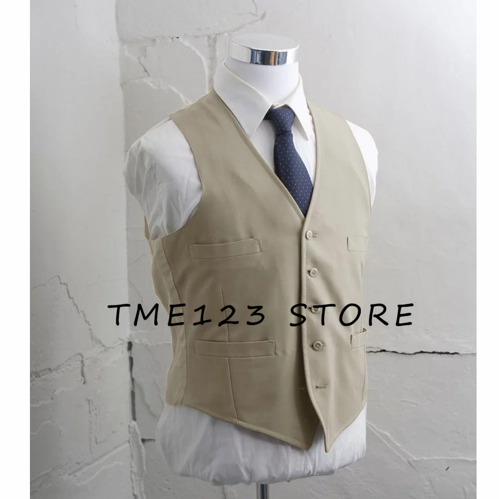 

2024 New Style Serge Men's Vest Business Casual Single Breasted Vest Double Breasted Waistcoat Men's Vests Man Steampunk Costume