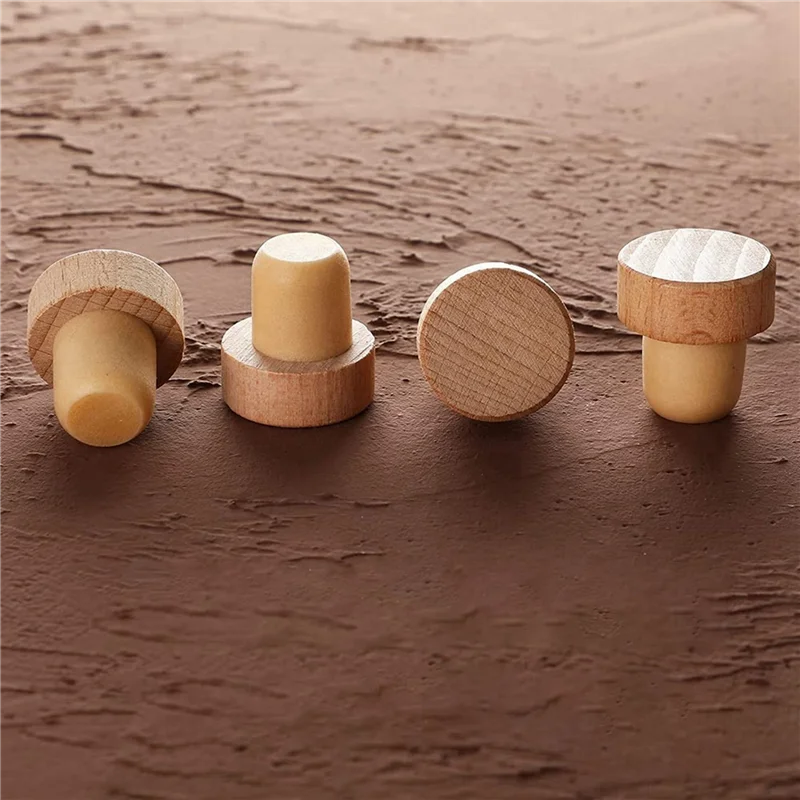 

ABUF-Wine Bottle Corks T Shaped Cork Plugs For Wine Cork Wine Stopper Reusable Wine Corks Wooden And Rubber (120 Pieces)