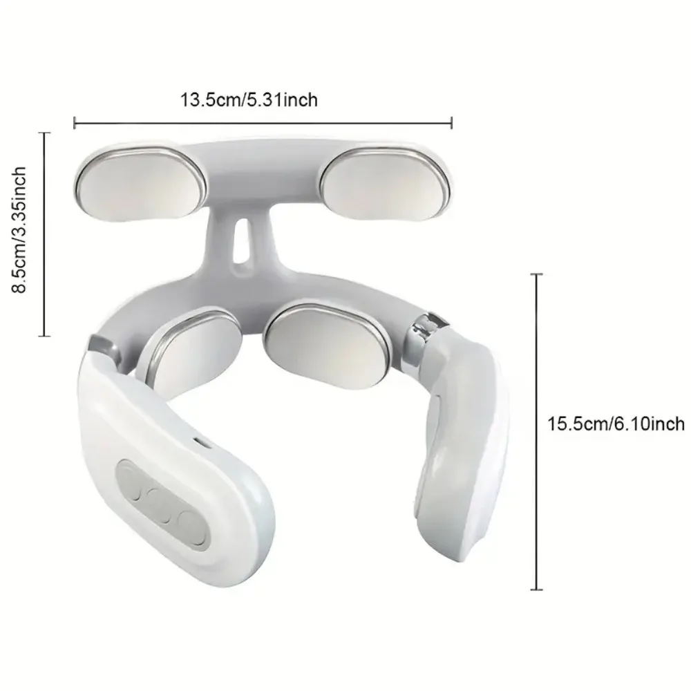 Hot Compress Kneading Neck Massager with 4 Massage Heads - Electric Deep Tissue Massager for Neck - Holiday Gift for family image 6