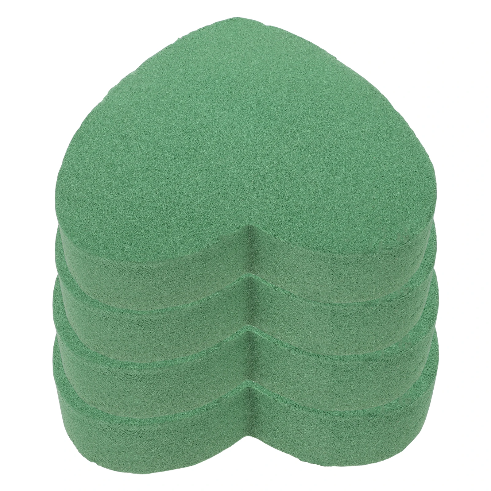 4個のハート型フローラルフォームブロック、生花や造花用のウェット/ドライフォームベース、DIYバレンタインウェディングセンターピース用