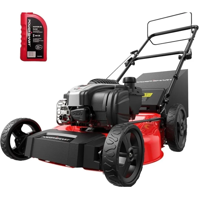 جزازة العشب بالغاز مقاس 21 بوصة مع محرك B&S، 3 في 1 (حقيبة/متعددة/تفريغ خلفي)، ذاتية الدفع، 6 ارتفاعات قطع، متينة #1