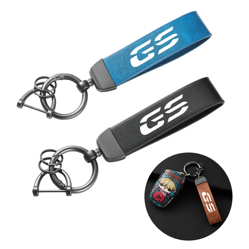 For BMW R1200GS R1250GS R1100GS R1300GS R1200GS R1250 GS R 1250 GS ADV Motorcycle Color Changing Leather Trendy Brand Keychain