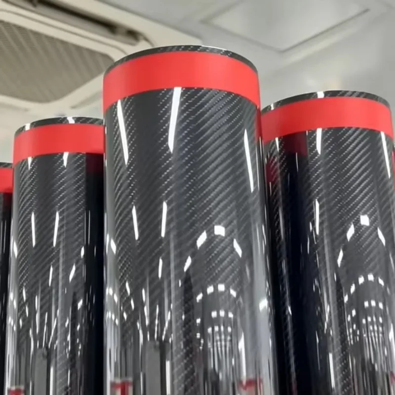 6D Carbon Fiber Vinyl Wrap TPU Car Wrap Film High Gloss Deep Texture Paint Color Change Protective Film