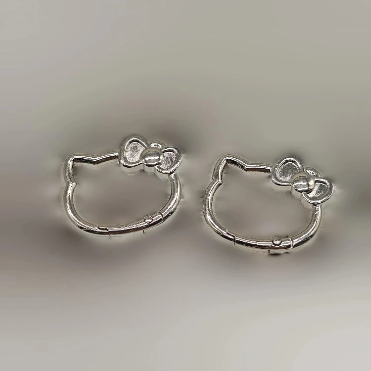 

Unusual Cat Spring Ring Keychain | 1/2/3PCS (DIY Jewelry Parts, Open Clip Keyring Accessories)