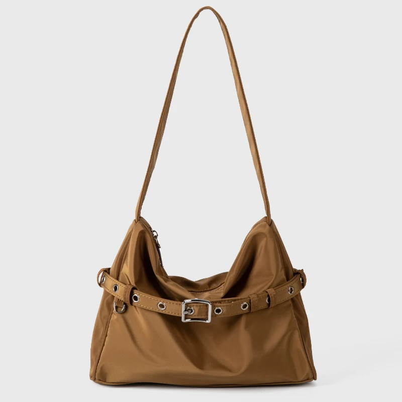 

Корейская дизайнерская женская водонепроницаемая нейлоновая сумка подмышки, одинарная ретро-сумка на плечо с ремешком на шнурке, женская сумка через плечо, модная сумка