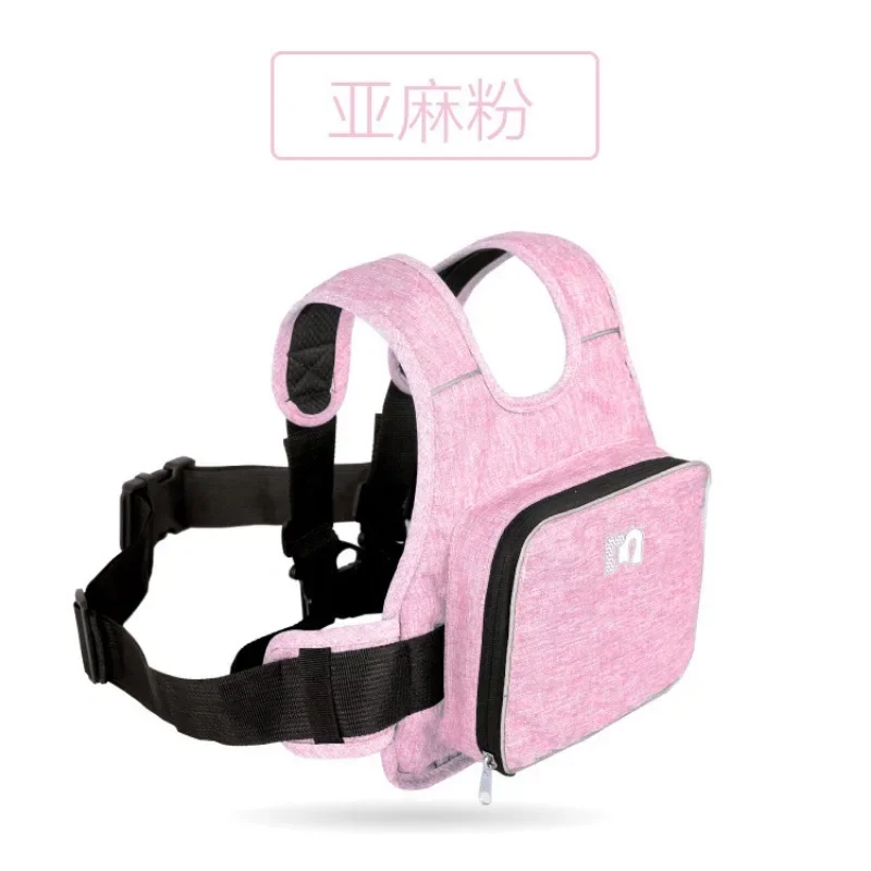 Universal Motorcycle Safety Belt for Kids with Storage Bag Rear Seat Grab Handle Strap Harness Adjustable Child Reflective Strip