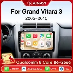 Ainavi Car Radio For Suzuki Grand Vitara 3 2005-2015 Wireless CarPlay Android Auto Multimedia Player GPS 4G WiFi Autoradio 2 Din