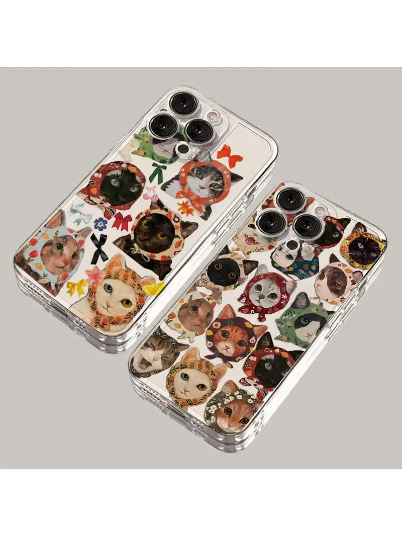 INS coréen Fuuny chat coque de téléphone pour Samsung Galaxy S25 Ultra S24 S22 S23 Plus Note 20 Ultra 5G S21 S20 S24 FE couverture animale souple