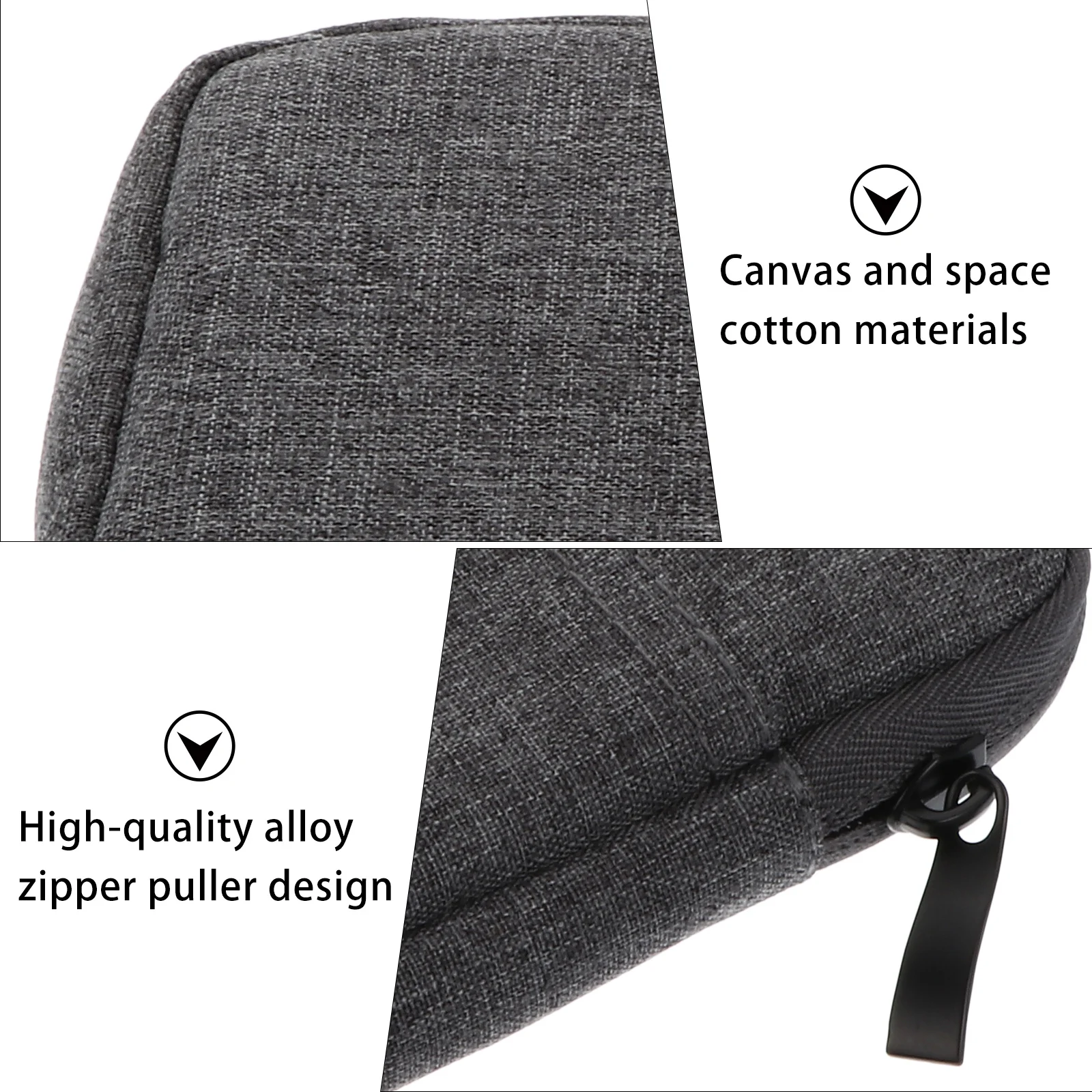 

1pc 6In E-Book Cover Durable Canvas Space Cotton Material Shockproof Scratch Resistant Washable With Storage Pocket For