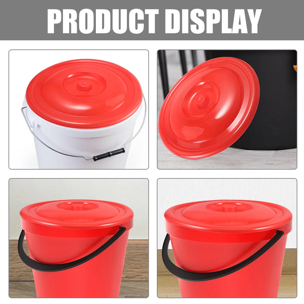 Plastic Bucket Lid Round 23cm Cover for Trash Can Water Buckets Garbage Bin Replacement Lid Bucket Lids