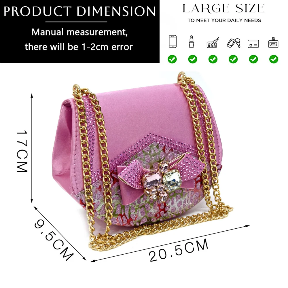 Venus Chan donne nigeriane tacco scarpe da festa e borsa Set Royal Blue color strass borsa Design italiano matrimonio INS 2024