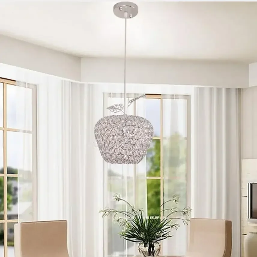 Modern Apple stainless steel led lamps crystal  Chandeliers bedroom   luster light  restaurant  Chandelier