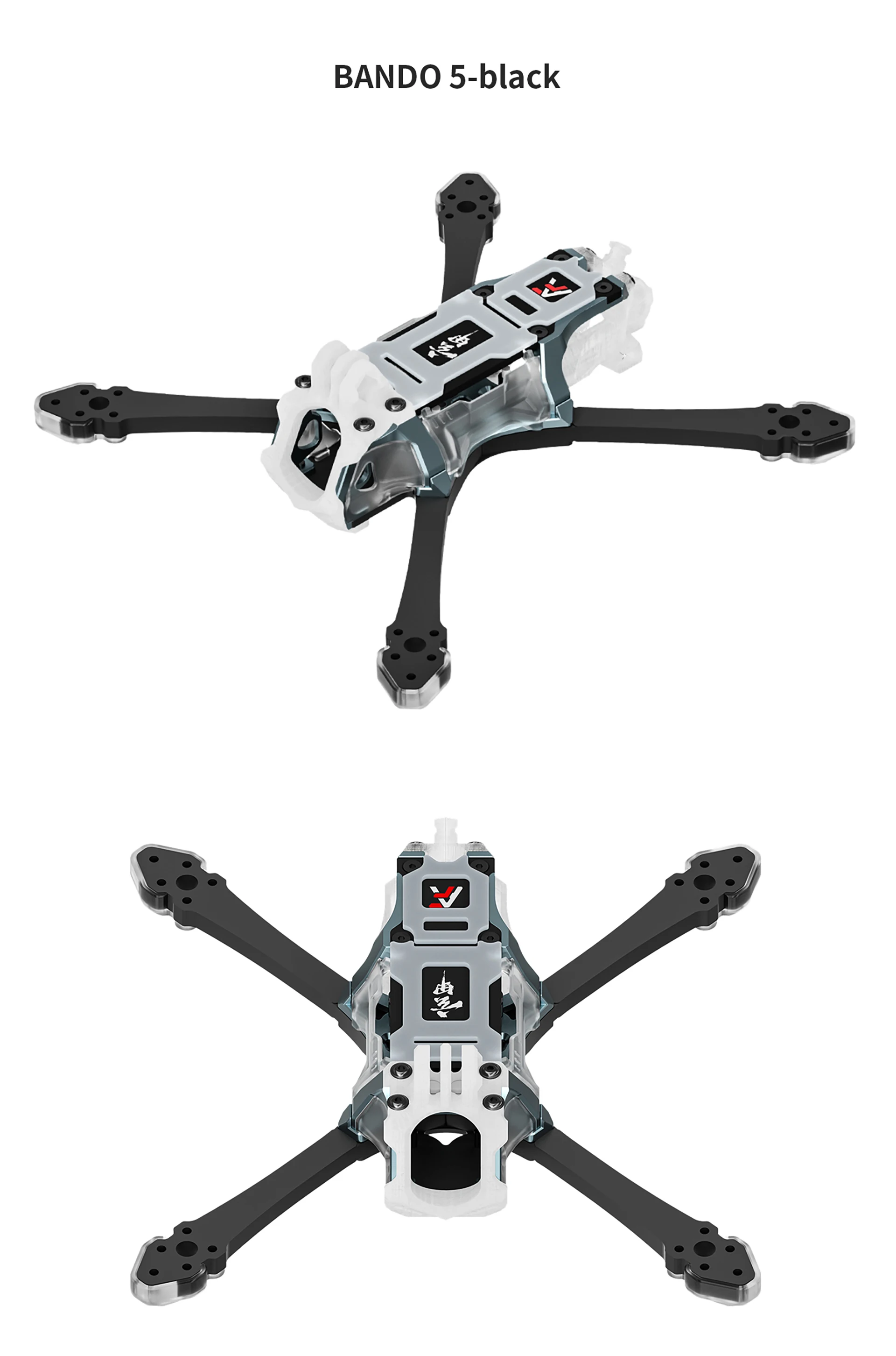 Axisflying 5-Zoll True X FPV Freestyle Rahmen aus T700 Kohlefaser mit 51466 V2 3-Blatt-Propellern DIY Quadcopter-Kit für 4-6S FPV Drohne – Detail 10